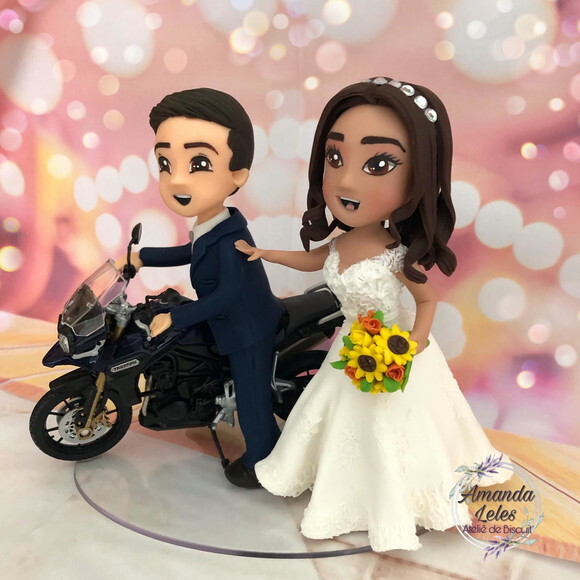 Noivinhos com Moto