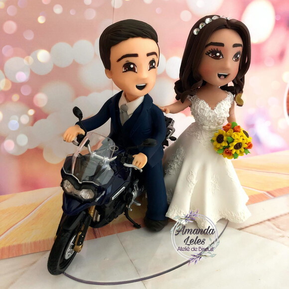 Noivinhos com Moto