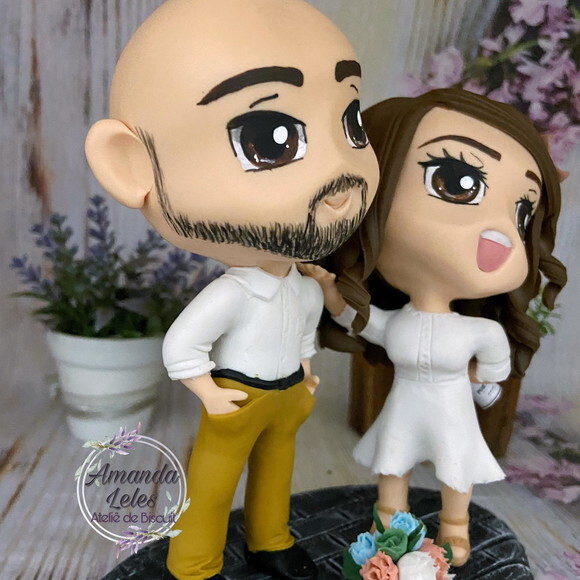 Noivinhos de Biscuit Chibi