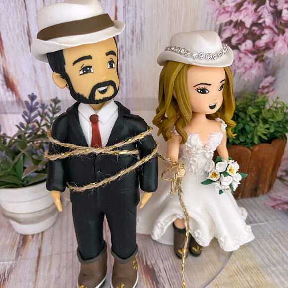 Noivinhos de Biscuit Cowboys Sonho