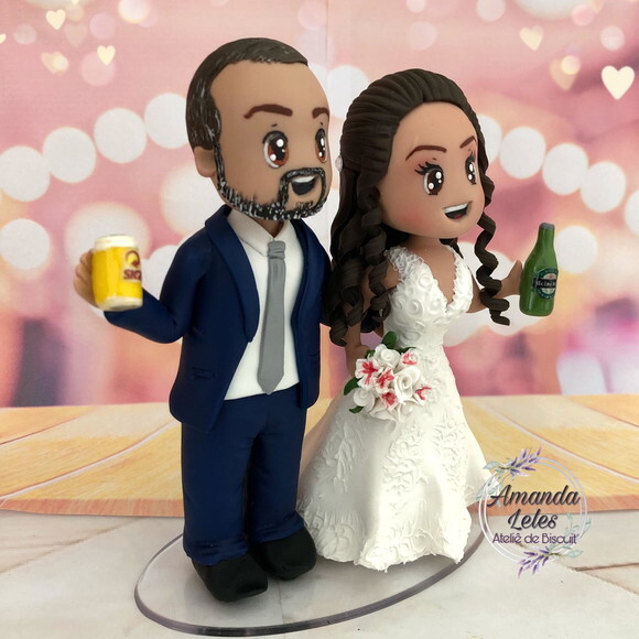Noivinhos de Biscuit Fofinho com Cerveja