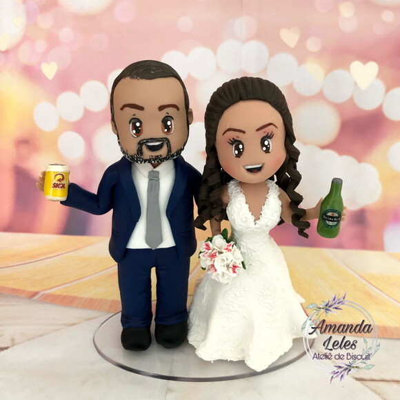 Noivinhos de Biscuit Fofinho com Cerveja