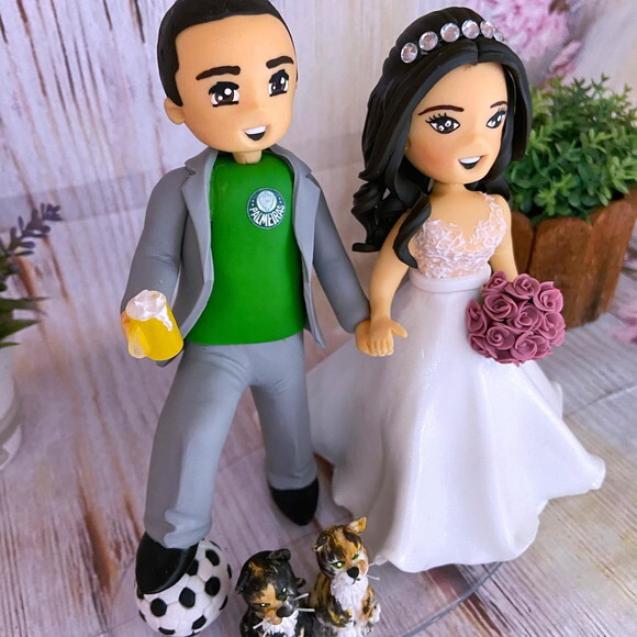 Noivinhos Sonho Bola Futebol e Torcedor Gatinhos