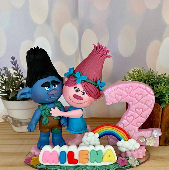 Topo de Bolo Trolls