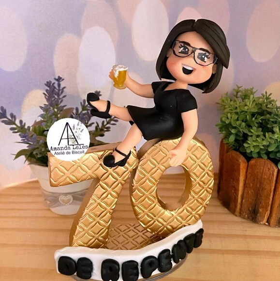 Vela 70 Anos Biscuit Topo de Bolo