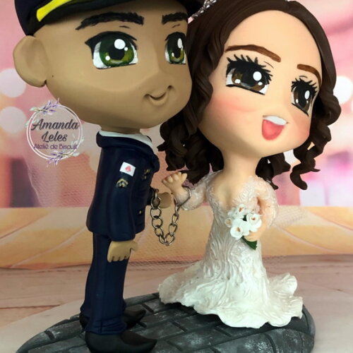 Noivinhos Chibi Policial algemado