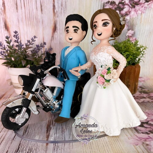 Noivinhos com Moto