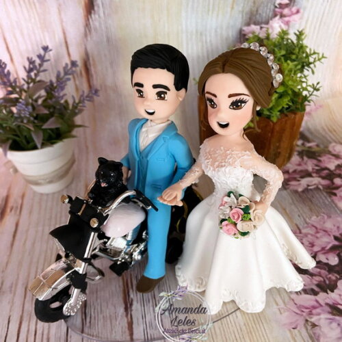 Noivinhos com Moto