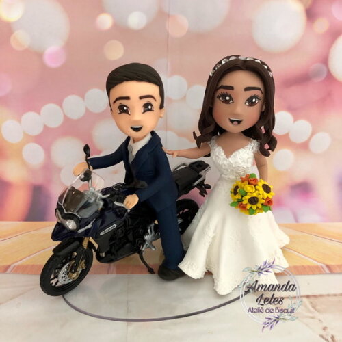 Noivinhos com Moto