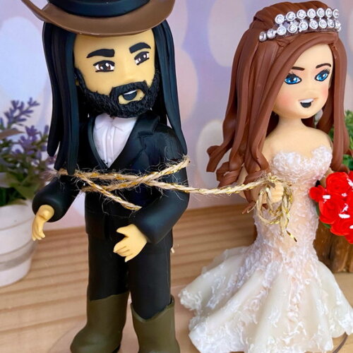 Noivinhos de Biscuit Cowboys Sonho