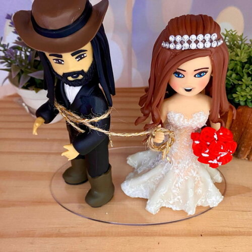 Noivinhos de Biscuit Cowboys Sonho