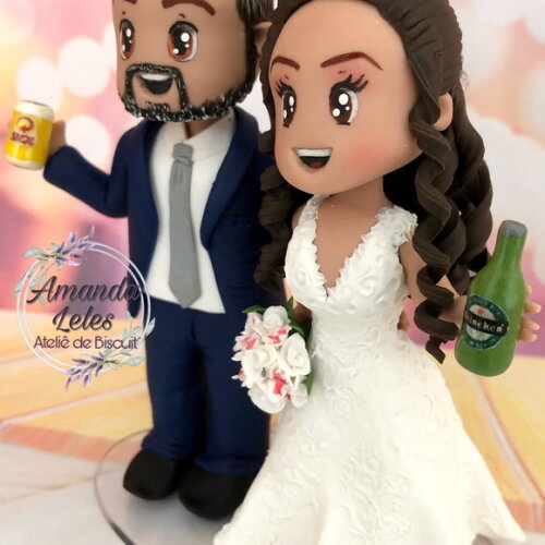 Noivinhos de Biscuit Fofinho com Cerveja
