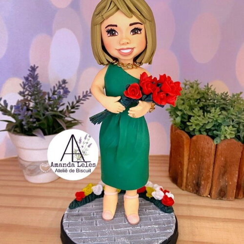 Topo de Bolo Sweet Estatueta Personalizada
