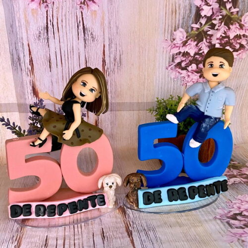 Vela Casal Biscuit Topo de Bolo