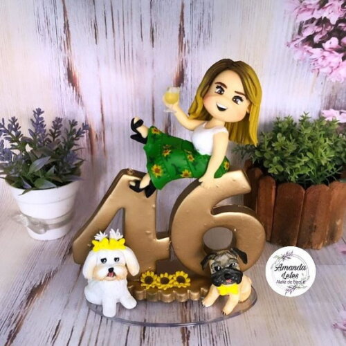Vela Personalizada com Cachorros