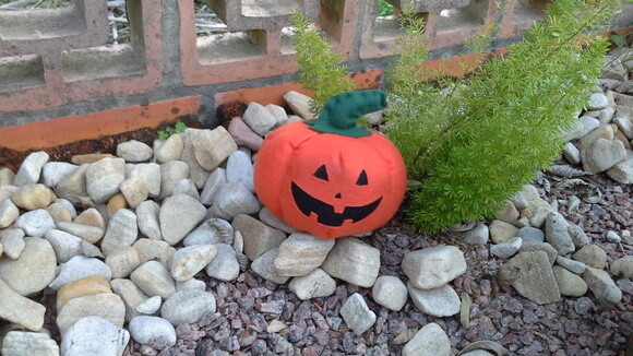 Abóbora de Halloween em Feltro
