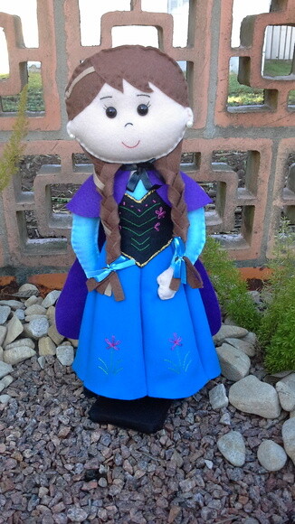 Ana e Elsa de Frozen em Feltro