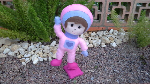 Astronauta Menina em Feltro