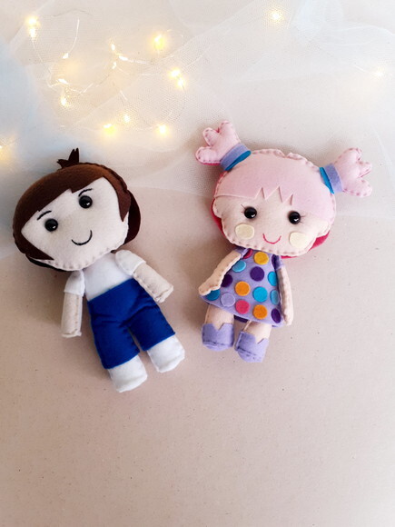 Boneca e Boneco do Mundo Bita em Feltro
