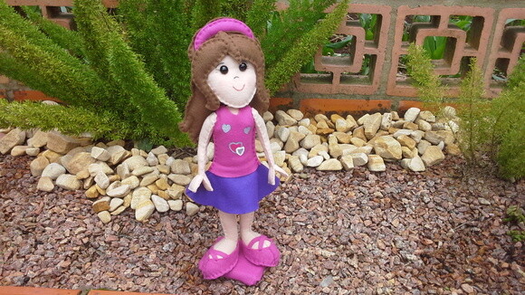 Boneca Olívia de Lego Friends de Feltro