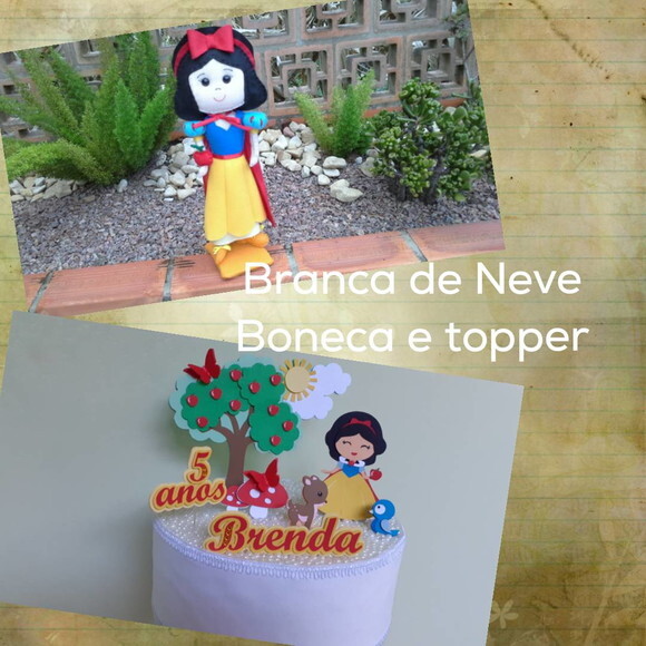 Branca de Neve Boneca e Topper