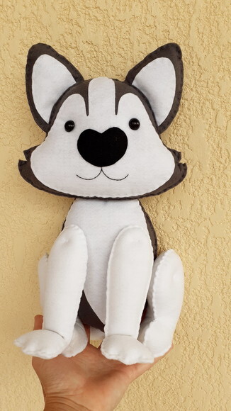 Cachorrinho Husky em Feltro