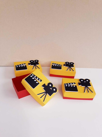 Caixa Lembrancinha Claquete de Cinema