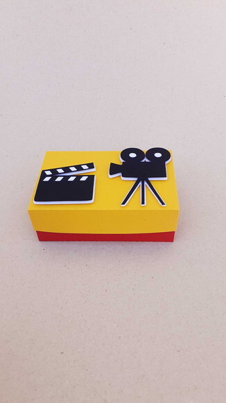 Caixa Lembrancinha Claquete de Cinema