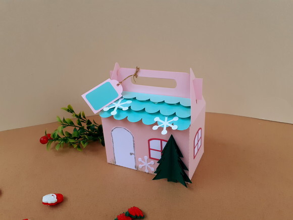 Caixa Maleta Casinha De Natal 03 Peças