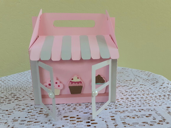 Caixa maleta Vitrine Confeitaria