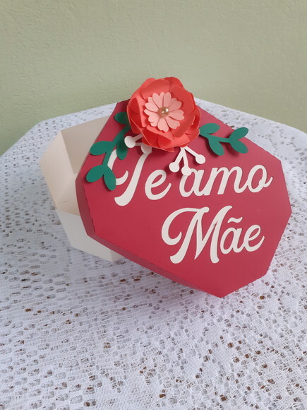 Caixa sextavada Dia das Mães