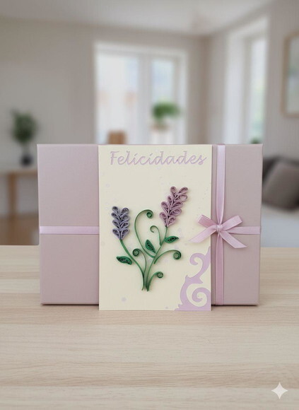 Cartão Felicidades em Quilling com Envelope