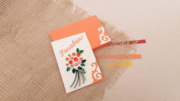 Cartão Parabéns em Quilling com Envelope 2