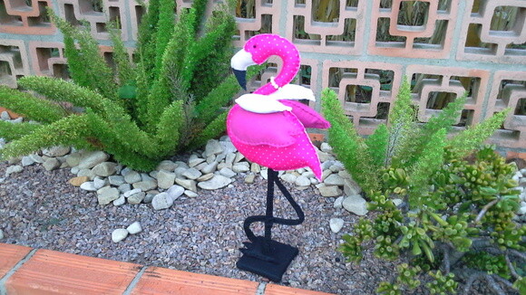 Casal de Flamingos Pink Bolinha