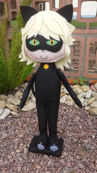 Cat Noir de Miraculous em feltro