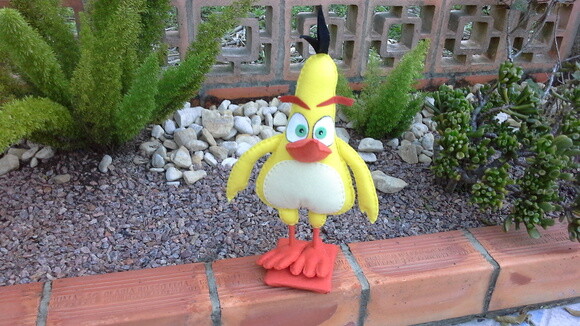 Chuck de Angry Birds em feltro