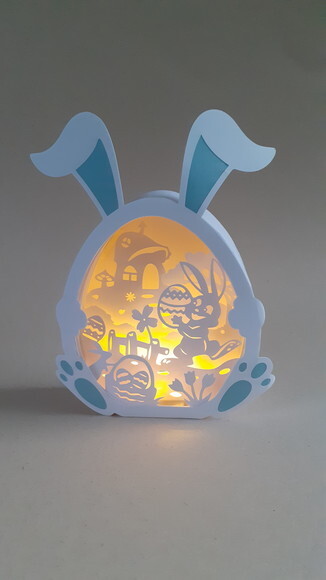 Coelhinho da Páscoa com Luzinhas Led