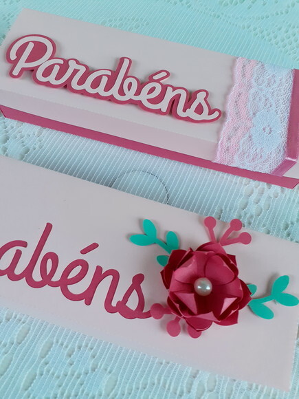 Duo Caixa Bis Parabéns Rosa e Pink