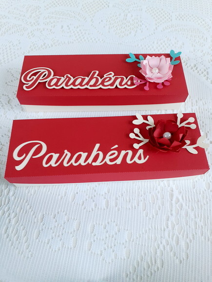 Duo Caixa Bis Parabéns Vermelha