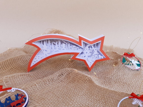 Estrela de Belém Papai Noel com Luzinhas