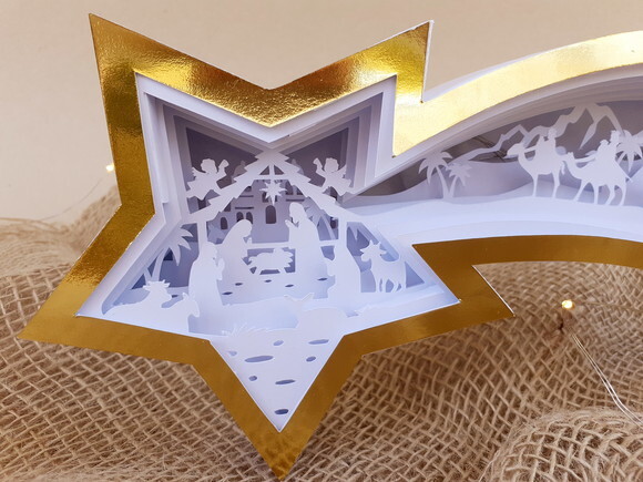 Estrela de Belém Manjedoura com Luzinhas