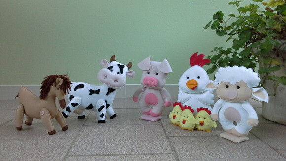 Fazendinha em Feltro 8 Peças
