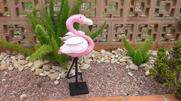 Flamingo Rosa em Feltro