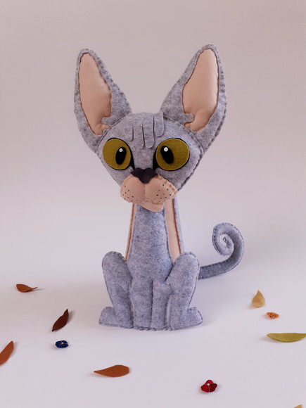 Gato Sphinx em Feltro