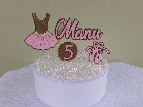 Kit Bailarina em Feltro/papel 29 Peças