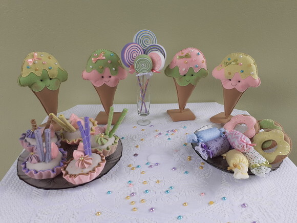 Kit Doces 22 Peças Feltro