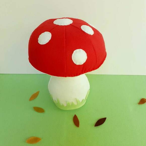 Kit Fada e Cogumelos de Feltro 5 Peças