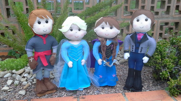 Kit Frozen em Feltro 04 Peças