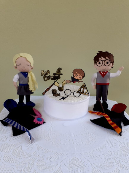 Kit Harry Potter Feltro e Topper 03 Peças