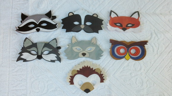 Kit Máscaras Bichos do Bosque 07 Peças